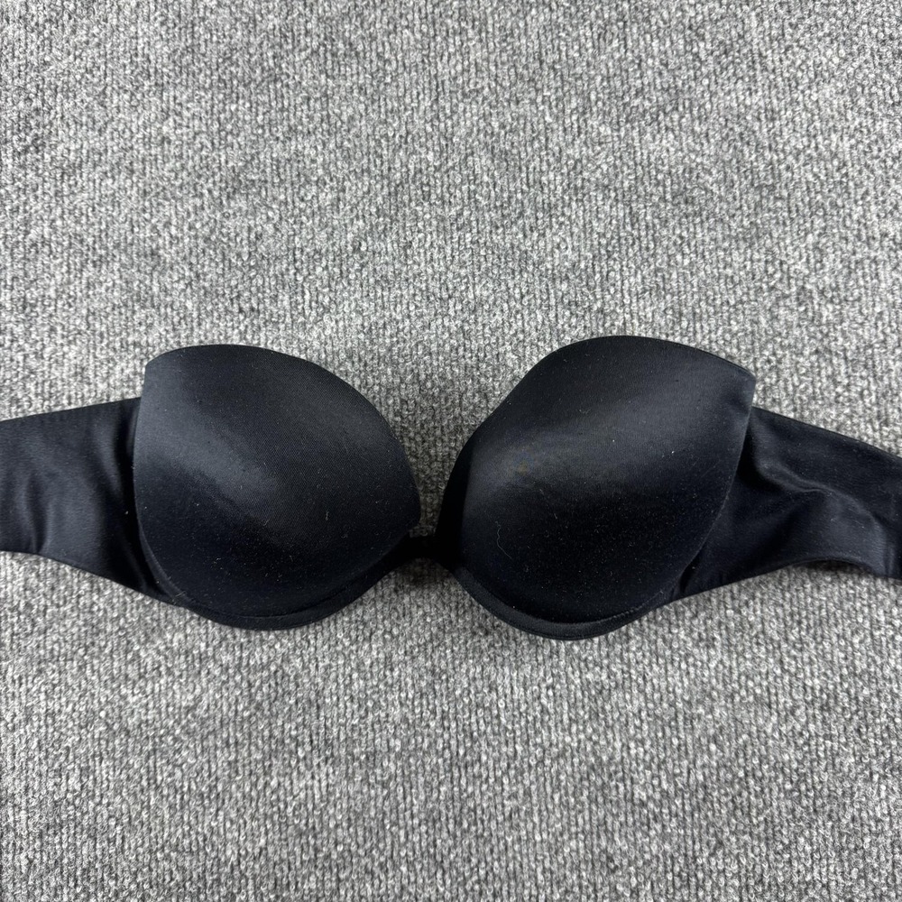 Victoria's Secret Very Sexy Push Up Bra Womens 34C Black Strapless Padded